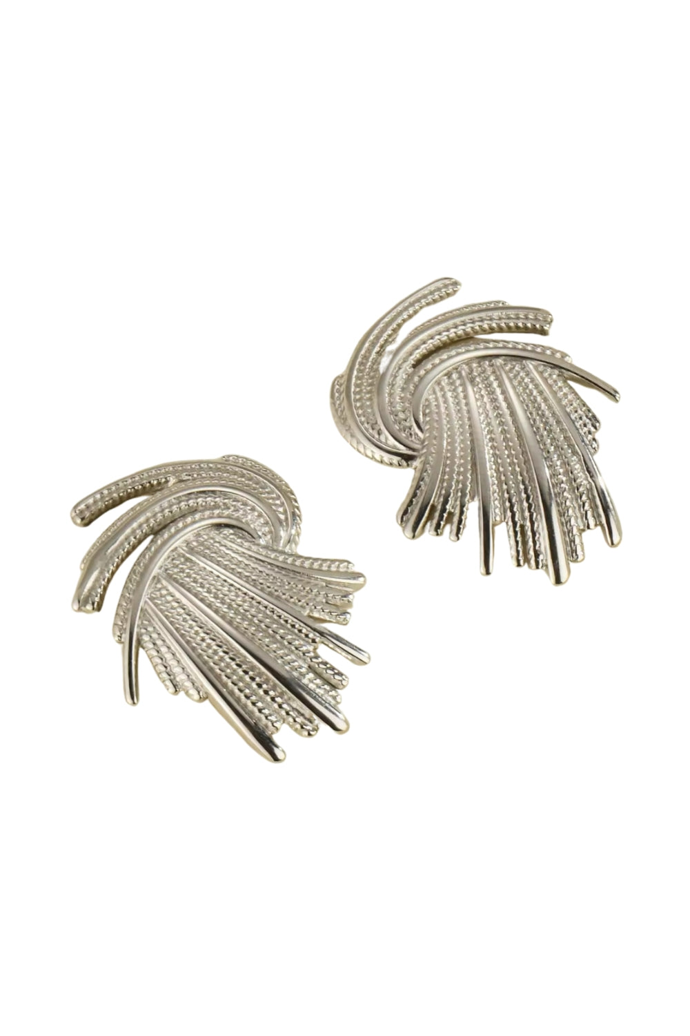 silver twist earrings