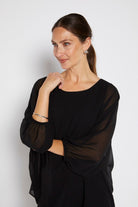 billow-sheer-sleeve-tunic-lined-black-plus-size-clothing