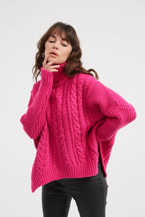Tirelli - 23K3022 High Neck Cable Knit