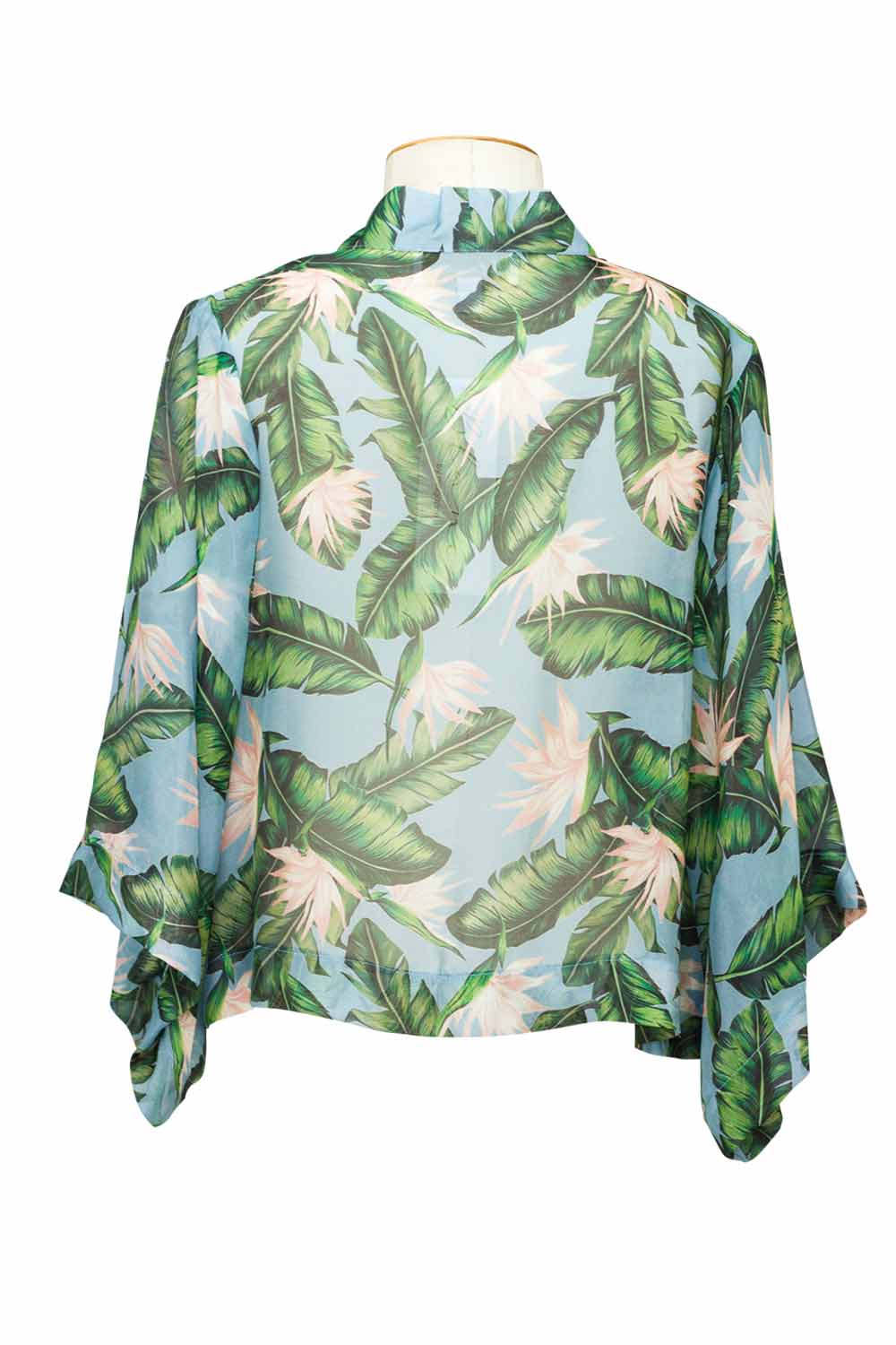 Blanc - M1019S Silk Cropped Kimono - Exclusive – Magazine Designer Clothing