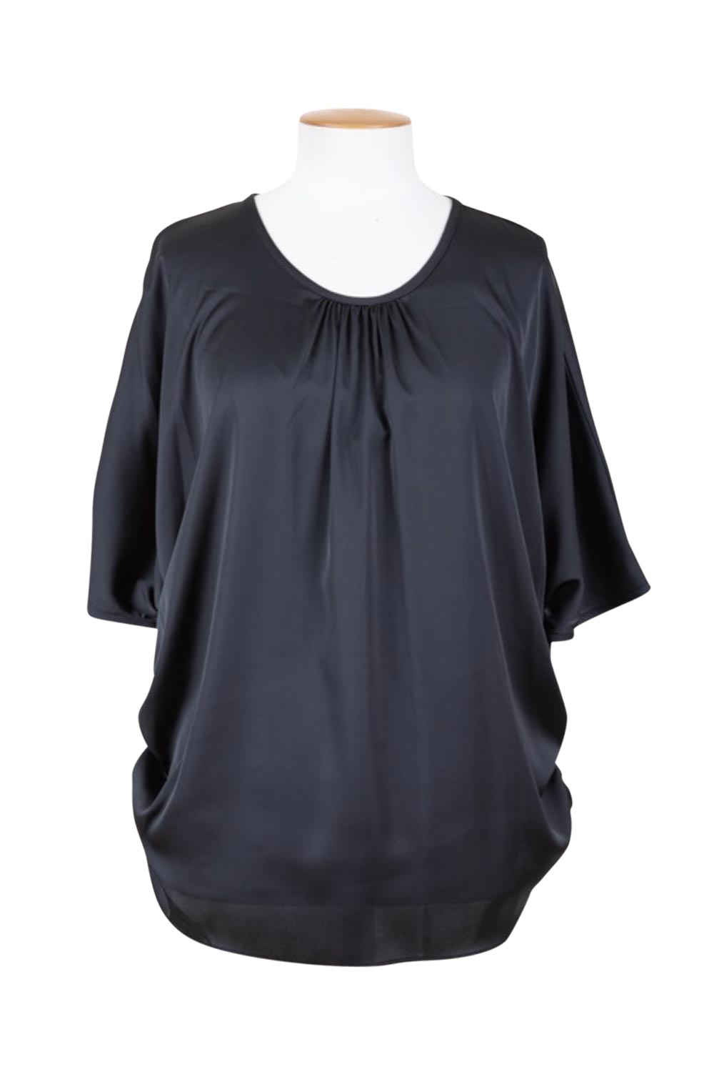 joseph-ribkoff-satin-gather-top