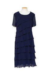 Layla Jones / Jesse Harper LJ0002/JH0072 - Short Sleeve Chiffon Layer Dress