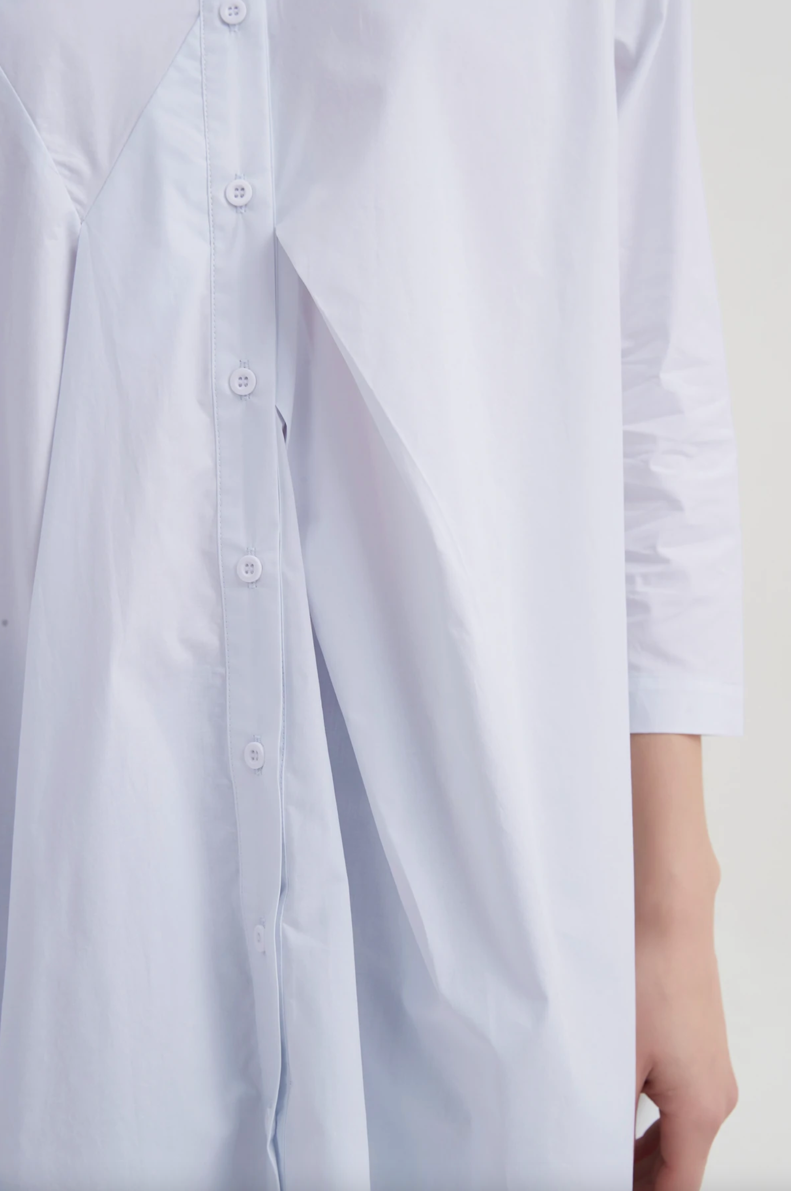 Tirelli - 22S2733 Asymmetric Tuck Shirt Dress – Magazine Designer