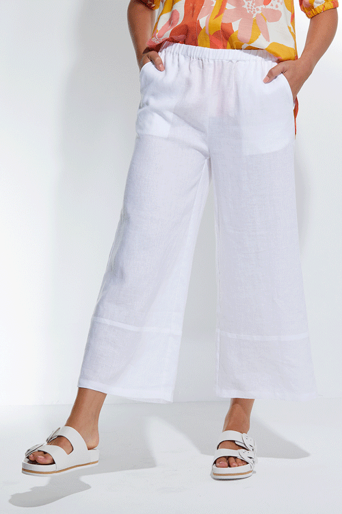 Wide Leg Pants Model LANDE made from organic cotton corduroy - brown |  Trousers | MARC O'POLO
