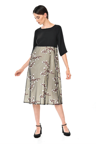 Vera May - 5061 Italian Silk Spot Dress